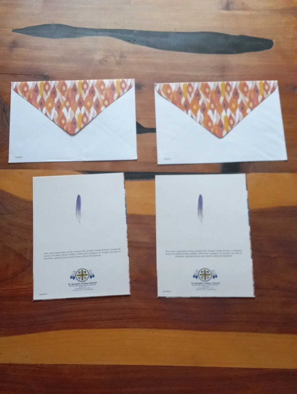 Lot of 5 Religious Feather & Dreamcatcher Birthday Cards with Envelopes